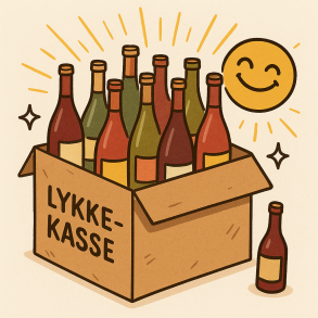 Lykke-Kasse med 12 flasker
